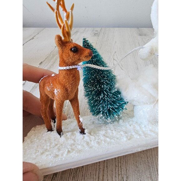 Vintage Elaine roesle little Saint Nick deer reindeer RARE Saint Nicholas snow c - Picture 6 of 8